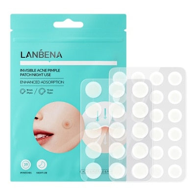 LANBENA Miếng Dán Mụn Ban Đêm Lanbena Invisible Acne Pimple Patch Night Use 39Pcs