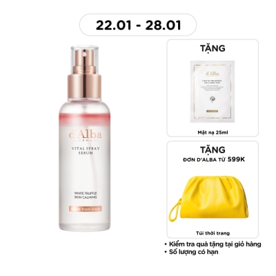 D'ALBA Serum Dạng Xịt d'Alba Cấp Ẩm Và Làm Dịu White Truffle Vital Spray Serum 100ml