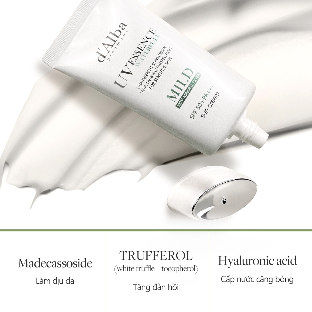 Kem Chống Nắng d'Alba Waterfull Mild Suncream SPF50 + PA ++++ 50ml
