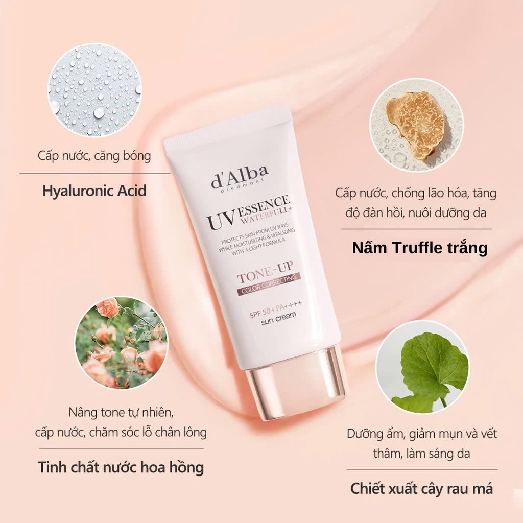 Kem Chống Nắng Nâng Tông d'Alba Waterfull Tone-Up Sun Cream SPF50 + PA ++++ 50ml