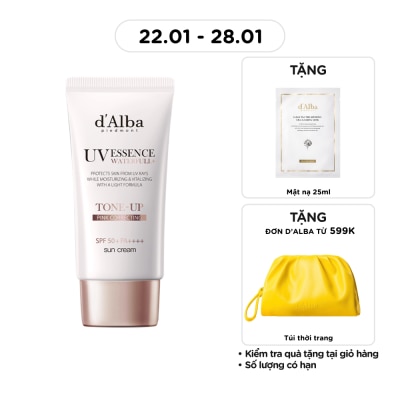 D'ALBA Kem Chống Nắng Nâng Tông d'Alba Waterfull Tone-Up Sun Cream SPF50 + PA ++++ 50ml