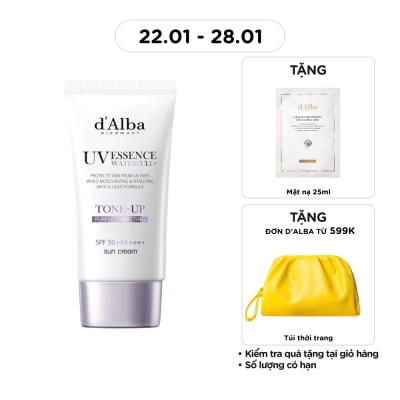 D'ALBA Kem Chống Nắng Nâng Tông (Tím) d'Alba Waterfull Tone-Up Sun Cream SPF50 + PA ++++ (Purple) 50ml