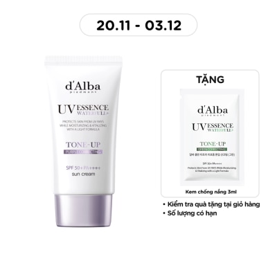 D'ALBA Kem Chống Nắng Nâng Tông (Tím) d'Alba Waterfull Tone-Up Sun Cream SPF50 + PA ++++ (Purple) 50ml