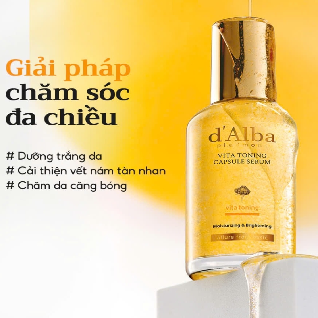 Tinh Chất d'Alba Dưỡng Trắng Da Vita Toning Capsule Serum 50ml