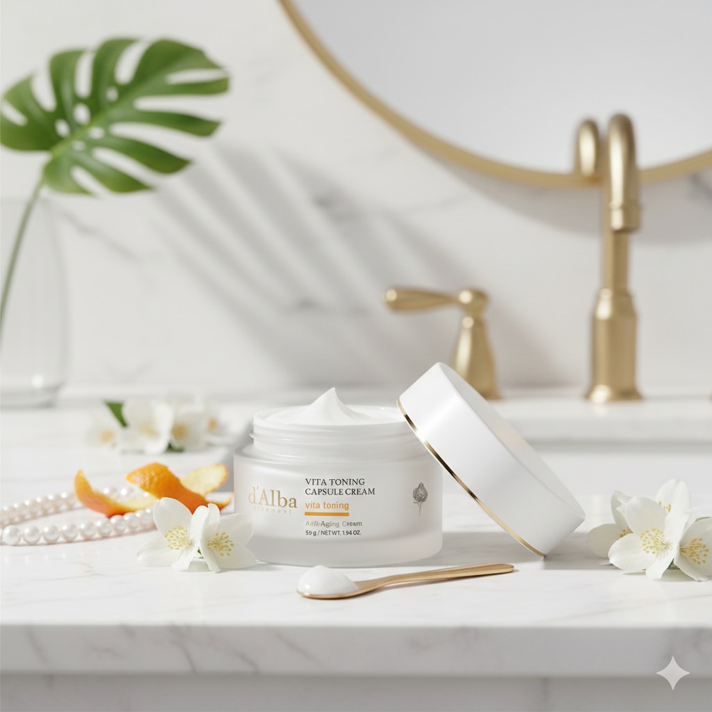 Kem Dưỡng Trắng Da d'Alba Vita Toning Capsule Cream 55g