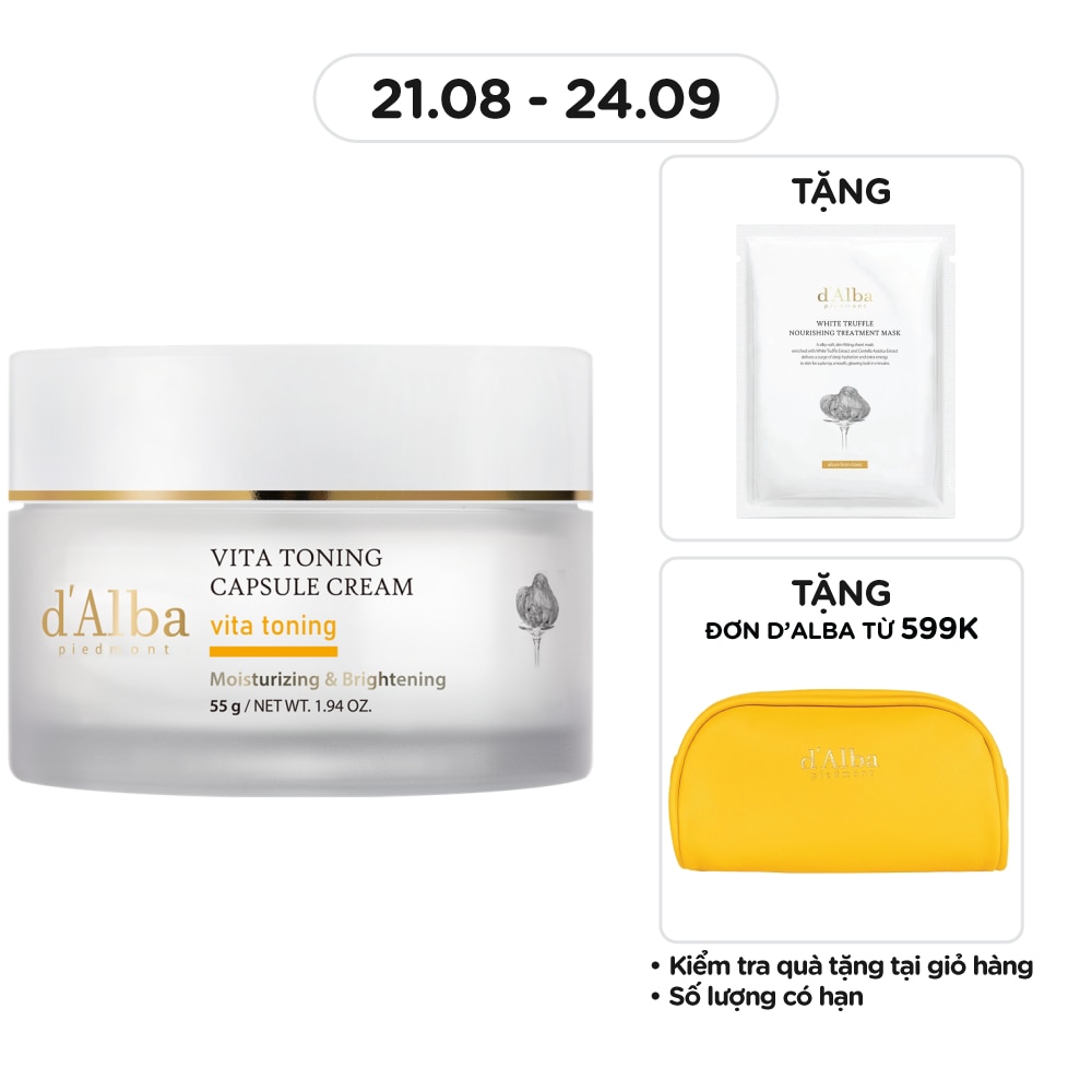 Kem Dưỡng Trắng Da d'Alba Vita Toning Capsule Cream 55g