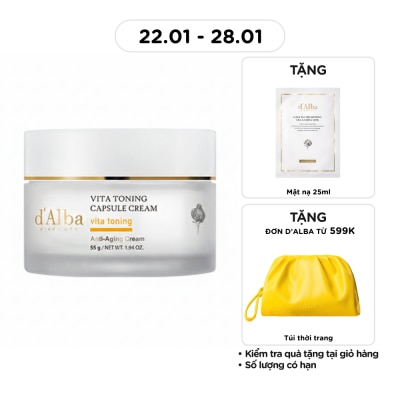 D'ALBA Kem Dưỡng Trắng Da d'Alba Vita Toning Capsule Cream 55g