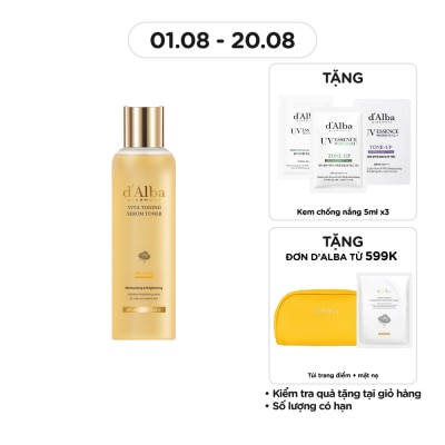 D'ALBA Toner d'Alba Cải Thiện Lỗ Chân Lông, Dưỡng Ẩm Vita Toning Serum Toner 180ml