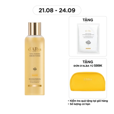 D'ALBA Toner d'Alba Cải Thiện Lỗ Chân Lông, Dưỡng Ẩm Vita Toning Serum Toner 180ml
