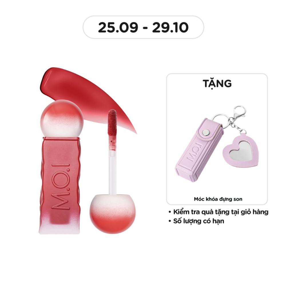 Son Kem Lì M.O.I Cotton Candy 4g .#7 Watermelon Đỏ Cam