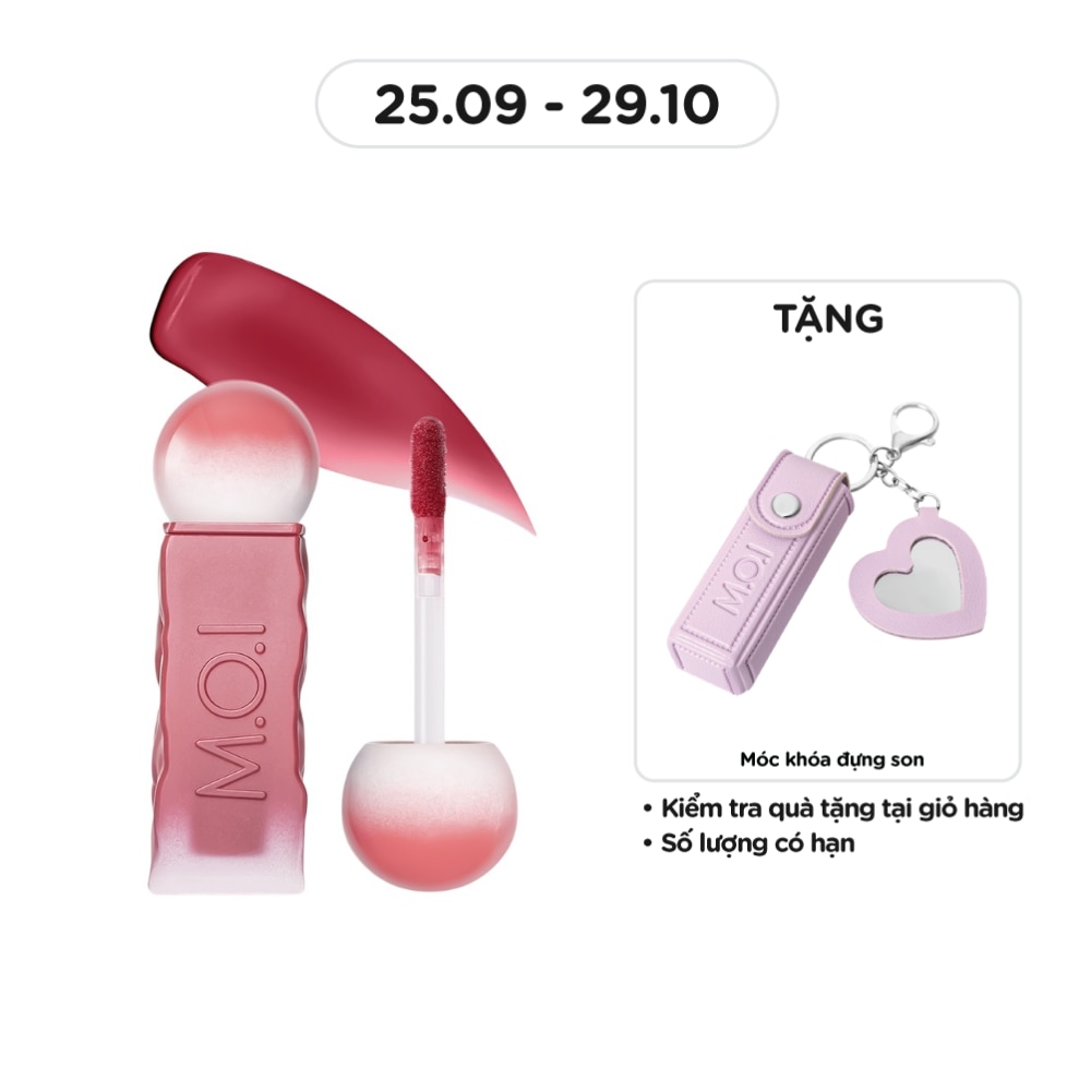 Son Kem Lì M.O.I Cotton Candy 4g .#12 Lychee Hồng Vỏ Đỗ