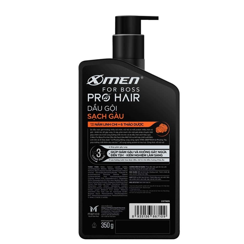 Xmen For Boss Pro Hair Anti-Dandruff Shampoo 350g
