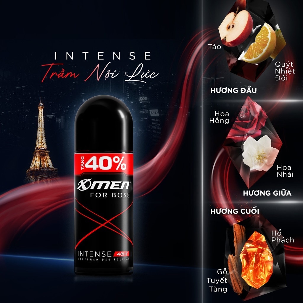 Xmen For Boss Combo Intense 48H Perfumed Deo Roll On 70mlx2pcs