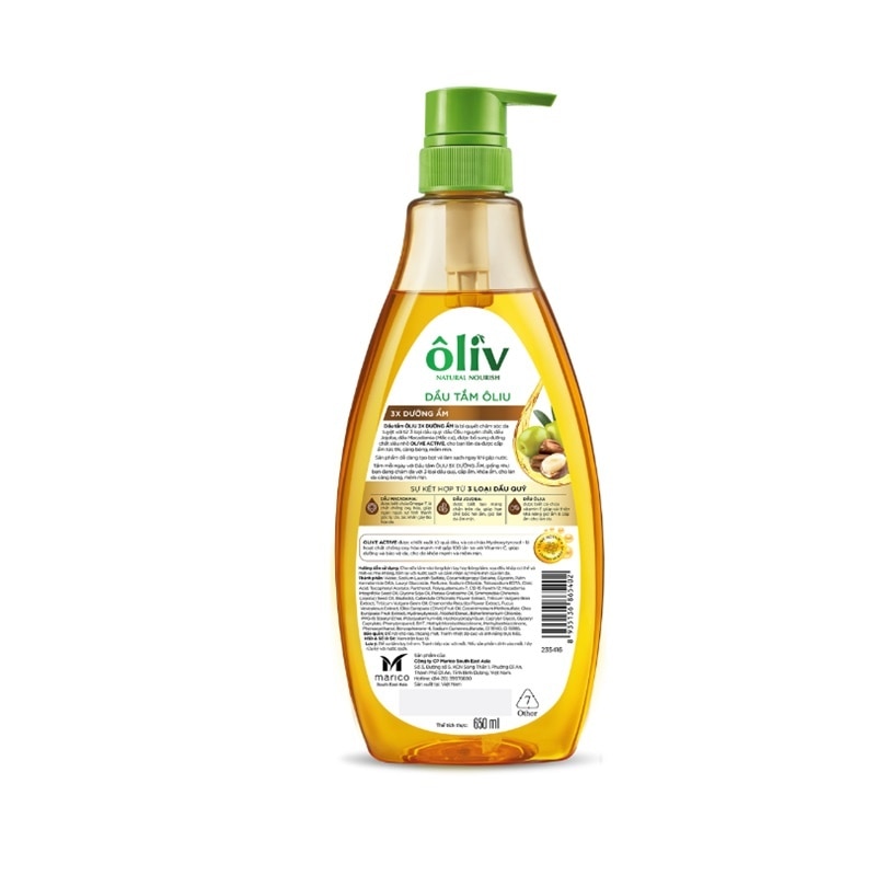 Oliv 3X Moisturizing Shower Oil 650ml