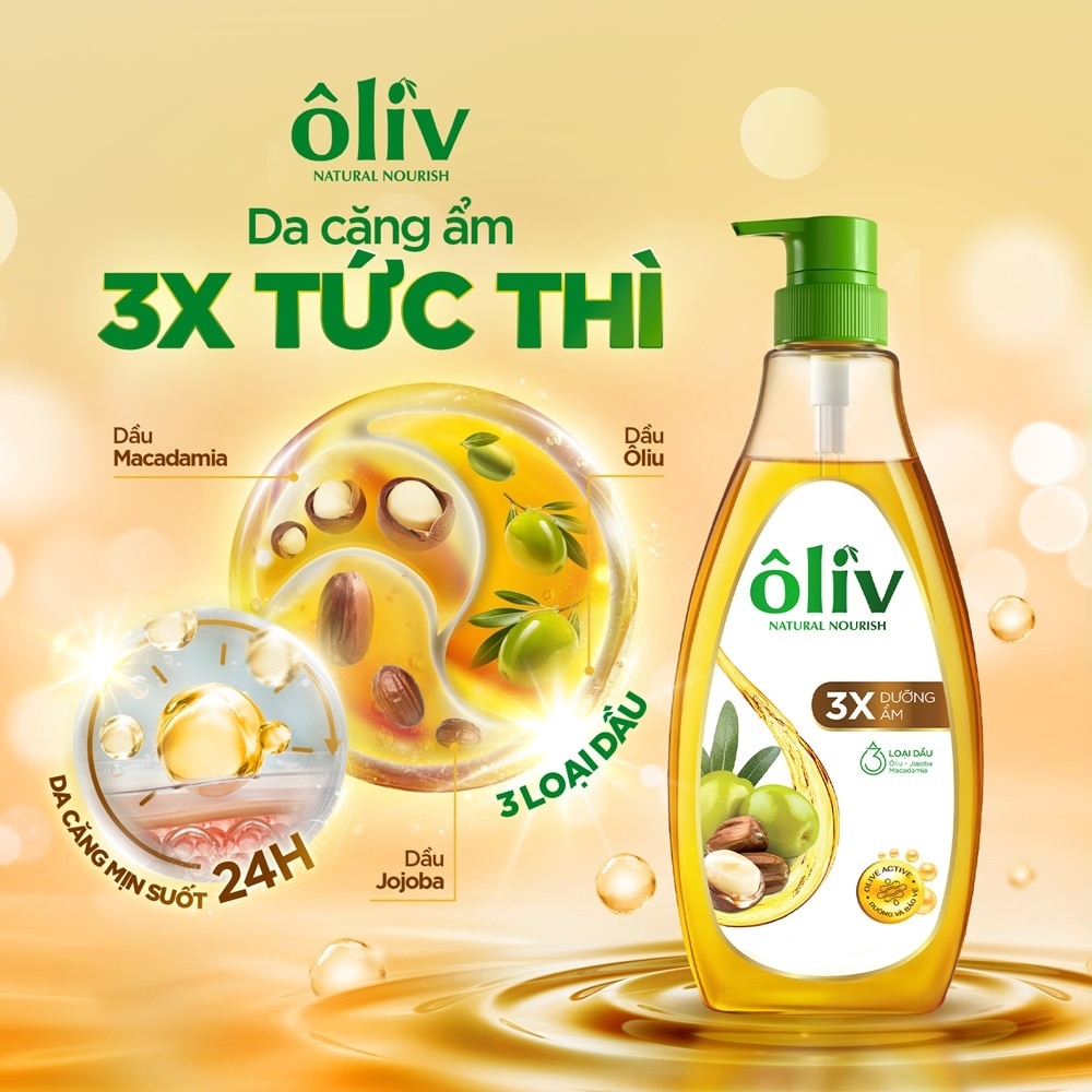 Oliv 3X Moisturizing Shower Oil 650ml