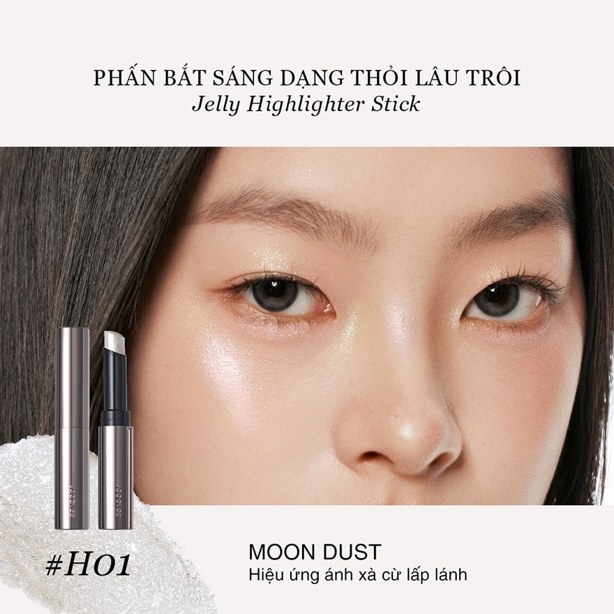 Nhũ Bắt Sáng Dạng Thỏi Joocyee Jelly Highlighter Stick 2g .#H01 Moon Dust