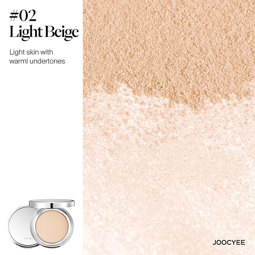 Phấn Nền Joocyee Silky Soft Powder Foundation 10g .#02 Light Beige