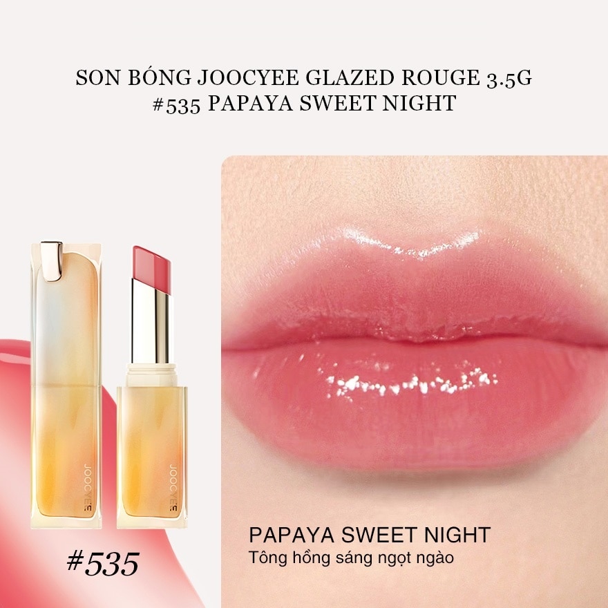 Son Bóng Joocyee Glazed Rouge 3.5g .#535 Papaya Sweet Night