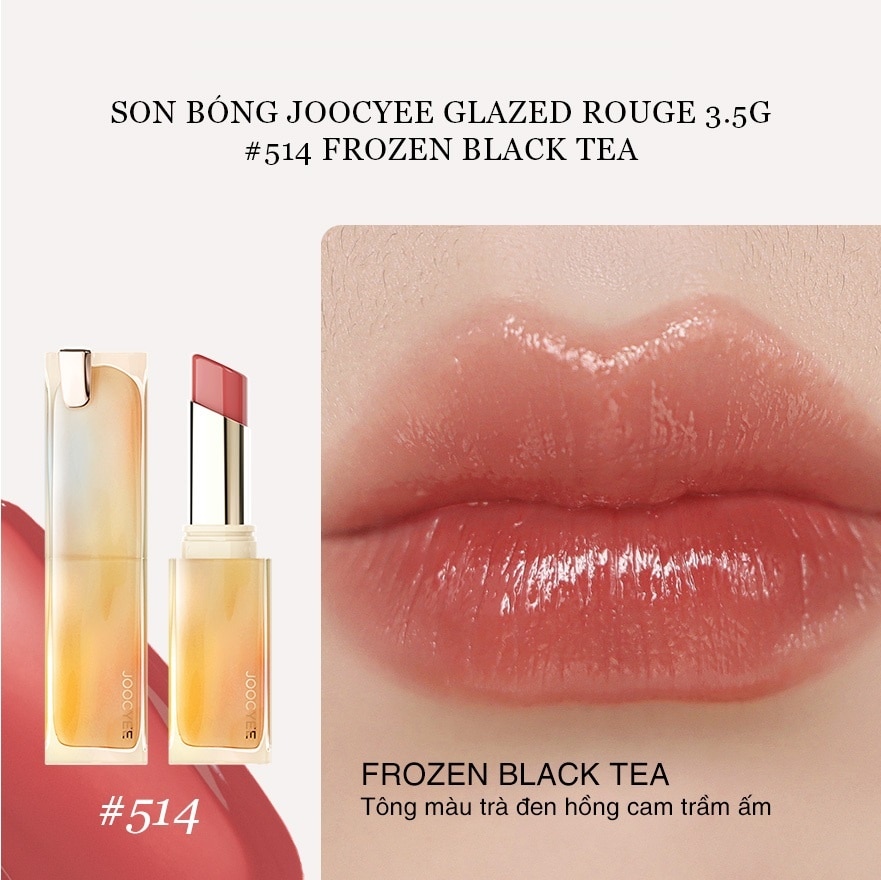 Son Bóng Joocyee Glazed Rouge 3.5g .#514 Frozen Black Tea