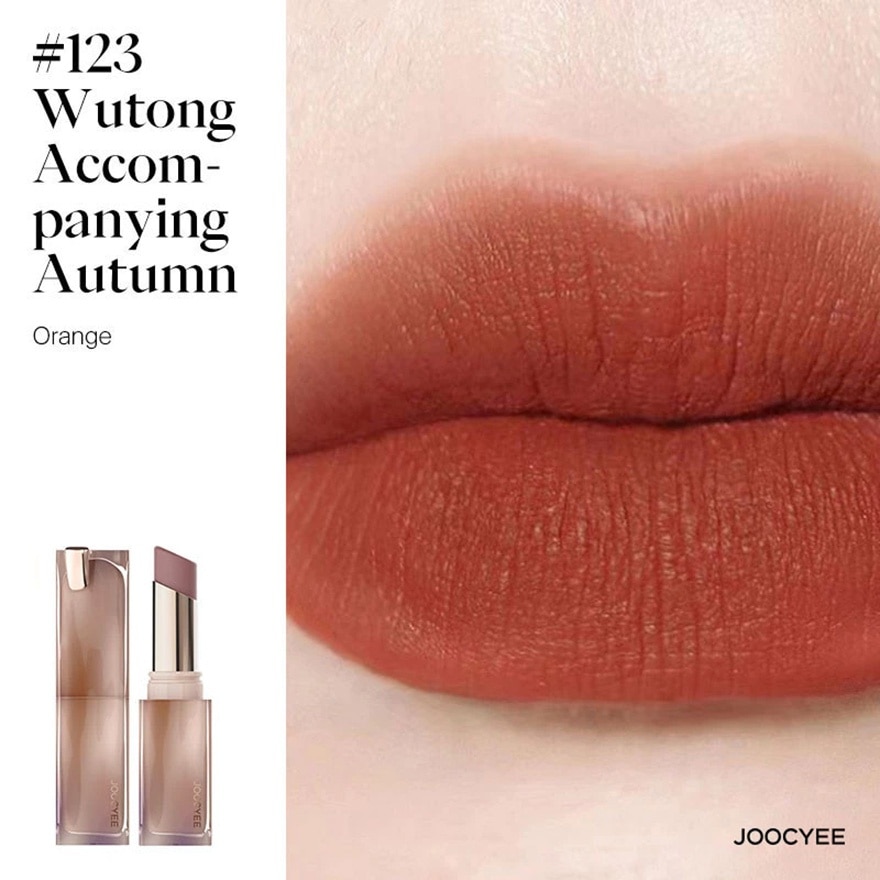 Son Thỏi Mịn Lì Joocyee Muddy Rouge 3.2g .#123 Accompanying Autumn
