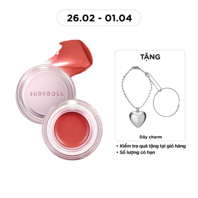 JUDYDOLL - Son & Má Hồng Kem Đa Năng Judydoll Watery Multiuse Color Balm 6g .#W02 Cam Đào Nhẹ Nude