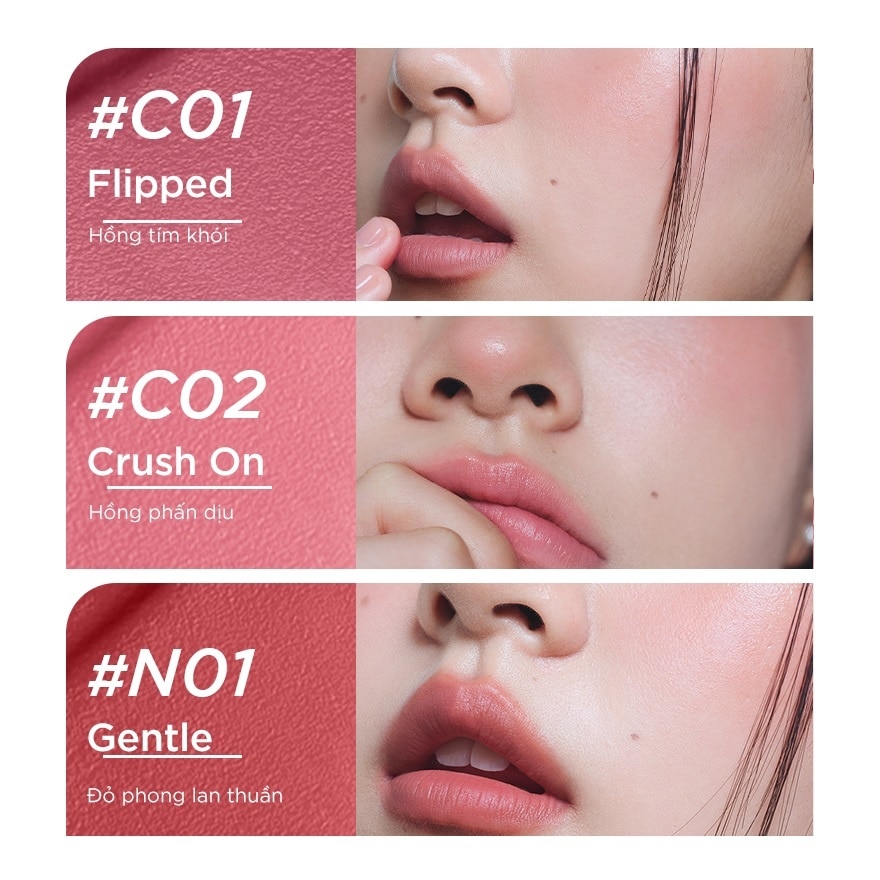 Son & Má Hồng Kem Đa Năng Judydoll Watery Multiuse Color Balm 6g .#N01 Đỏ Phong Lan Thuần