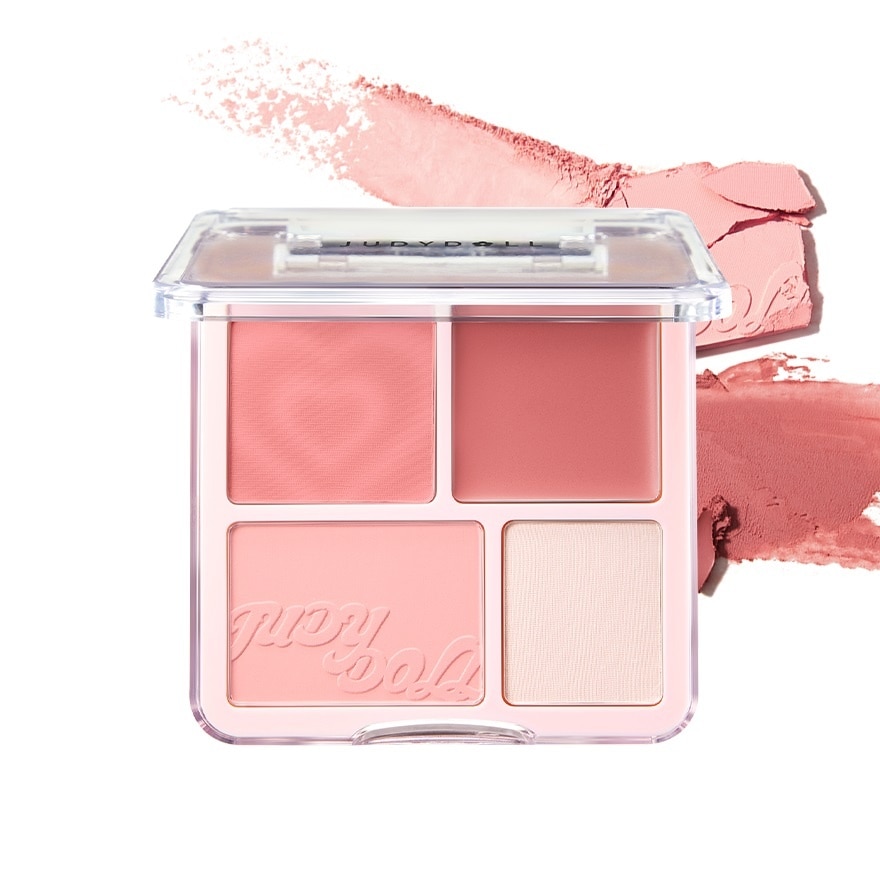 Phấn Má Hồng & Bắt Sáng 4 Ô Judydoll Blush & Highlight Palette 9g .#02 Mọi Tông Da image