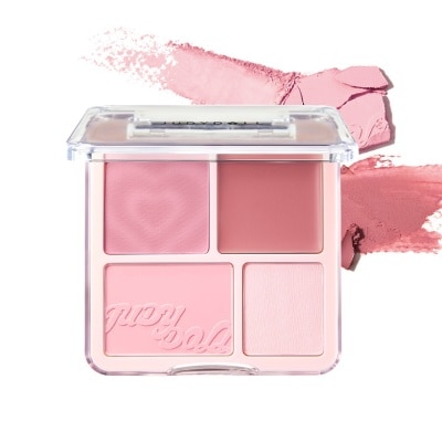 JUDYDOLL Phấn Má Hồng & Bắt Sáng 4 Ô Judydoll Blush & Highlight Palette 9g .#03 Tông Lạnh