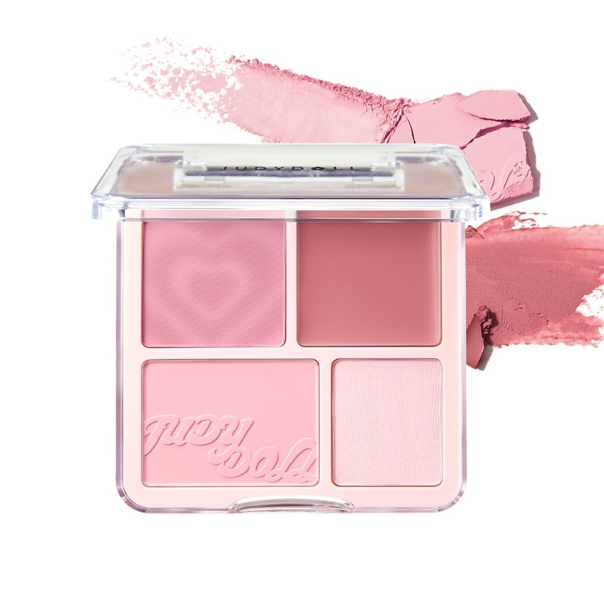 Phấn Má Hồng & Bắt Sáng 4 Ô Judydoll Blush & Highlight Palette 9g .#03 Tông Lạnh image