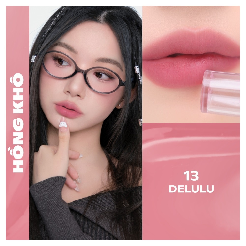 Son Tint Nước Sugarplum Mistynow Blurring Tint 3.8g .#13 Delulu Hồng Khô