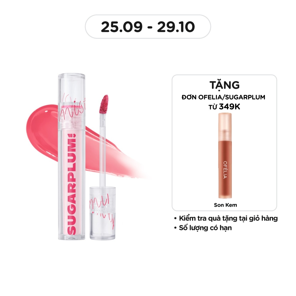 Son Tint Nước Sugarplum Mistynow Blurring Tint 3.8g .#14 Sus Đỏ Hồng Dâu