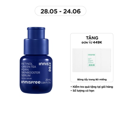 INNISFREE - Tinh Chất innisfree Căng Bóng, Đàn Hồi Retinol Green Tea PDRN Skinbooster Ampoule 25ml