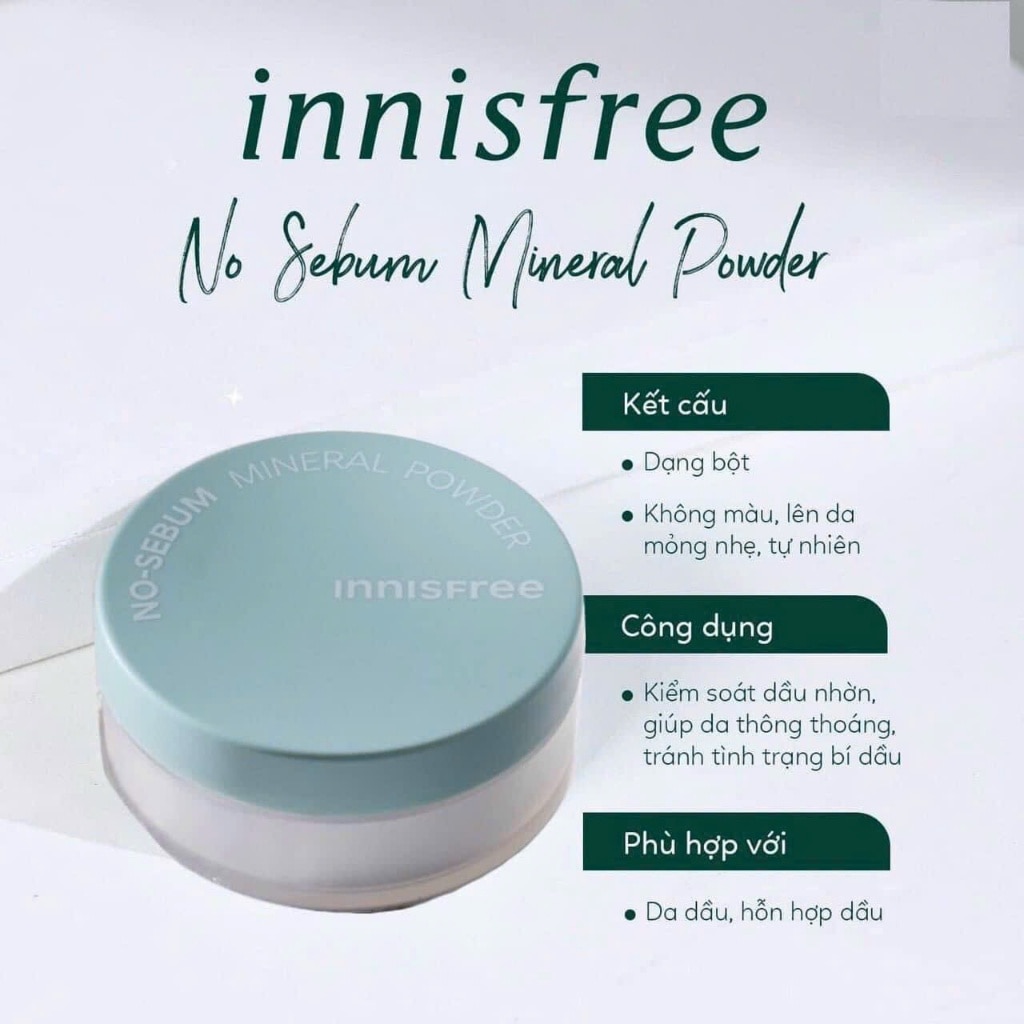 Phấn Phủ Dạng Bột innisfree No-Sebum Mineral Powder 5g