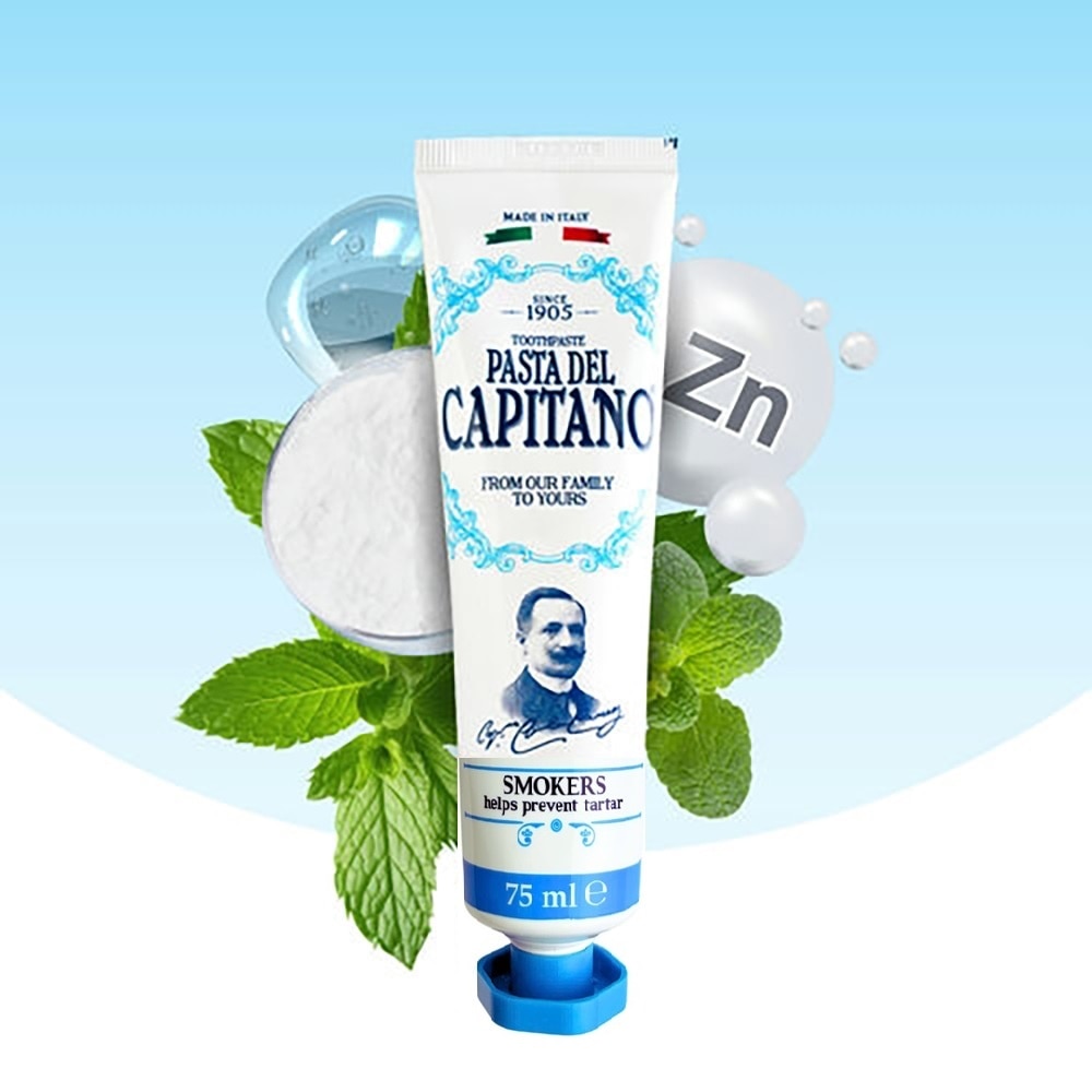 Kem Đánh Răng Pasta Del Capitano 1905 Cho Người Hút Thuốc Smokers Toothpaste 75ml
