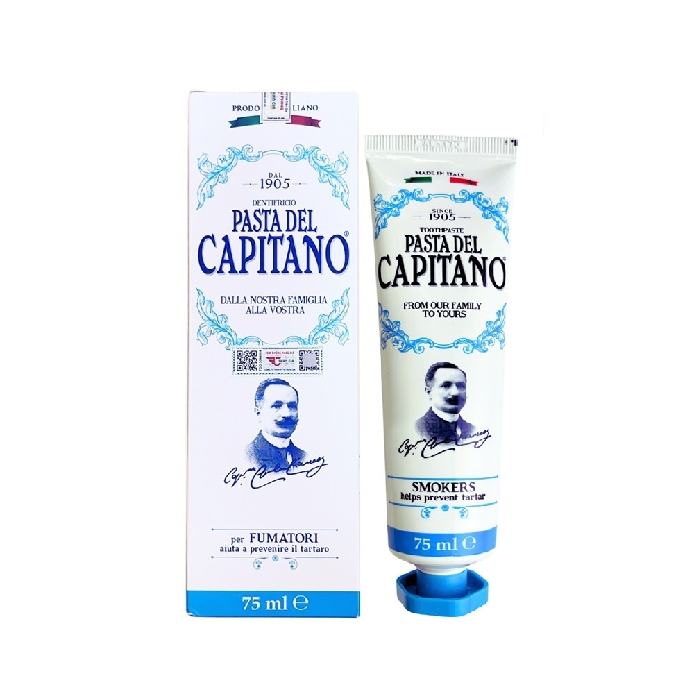 Kem Đánh Răng Pasta Del Capitano 1905 Cho Người Hút Thuốc Smokers Toothpaste 75ml