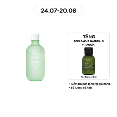 ZAKKA NATURALS Nước Tẩy Trang Zakka Naturals Tảo Biển Sea Kelp Softening & Brightening Micellar Water 500ml