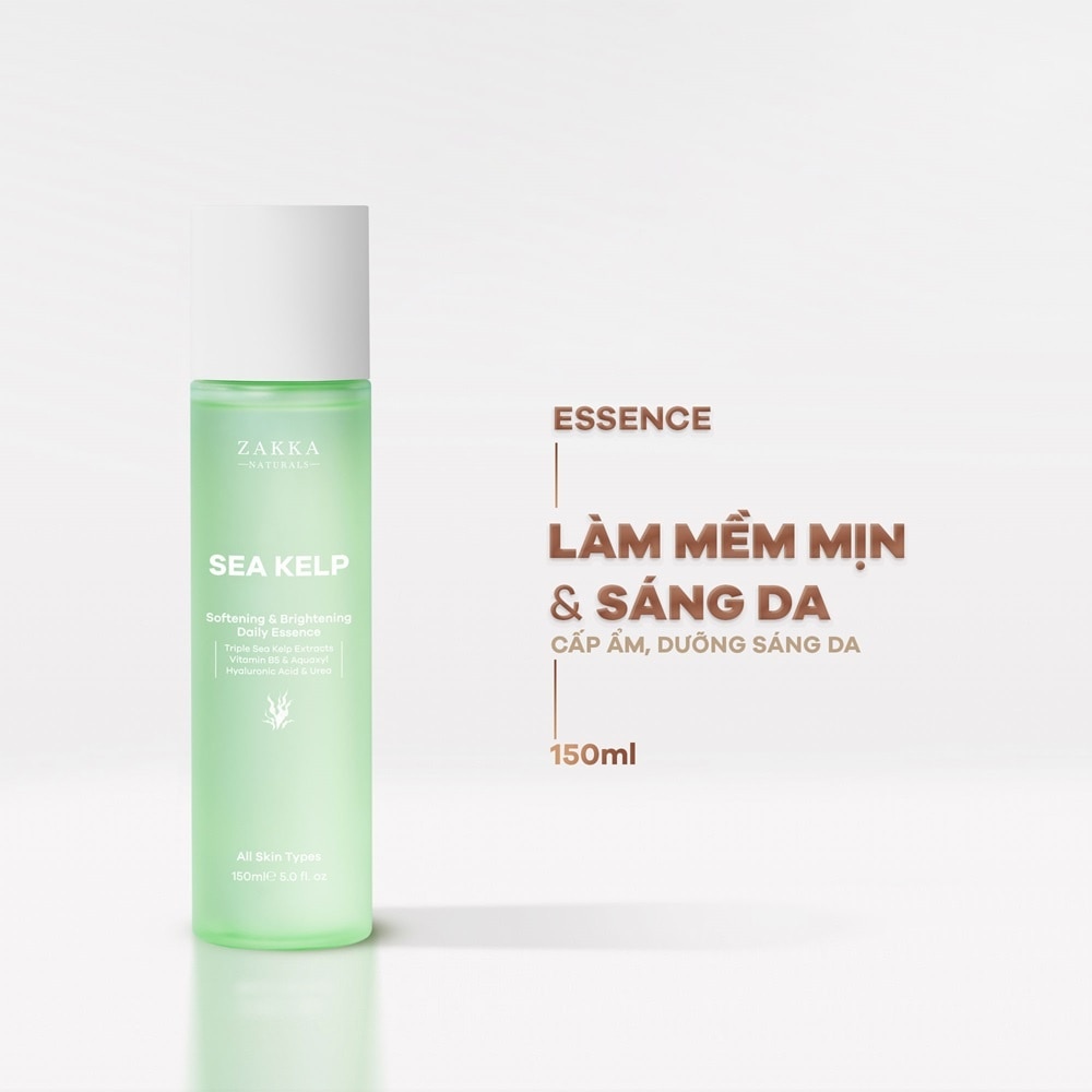 Nước Dưỡng Zakka Naturals Tảo Biển Sea Kelp Softening & Brightening Daily Essence 150ml