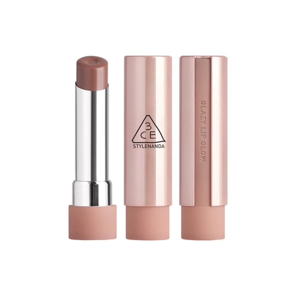 Son Bóng Dưỡng Môi 3CE Glazy Lip Glow 5g .#30 Melting Smore Nâu Cam Nướng