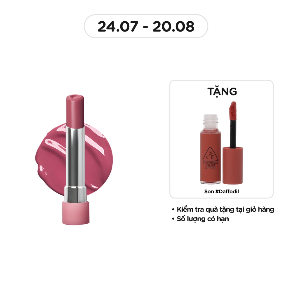 3CE 3CE Glazy Lip Glow 5g .#31 Lavender Cream