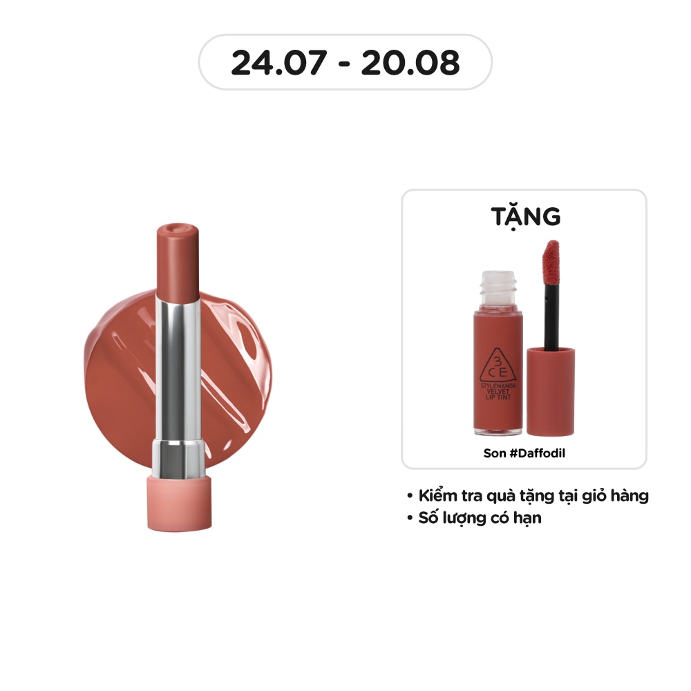 3CE 3CE Glazy Lip Glow 5g .#32 Peachy Filling