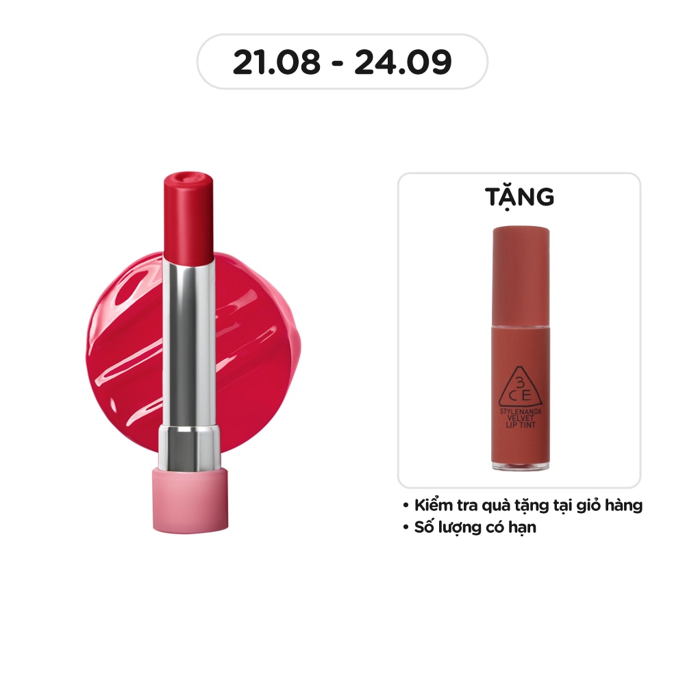 3CE Glazy Lip Glow 5g .#37 Raspberry Coated