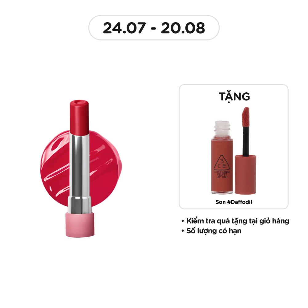 3CE 3CE Glazy Lip Glow 5g .#37 Raspberry Coated