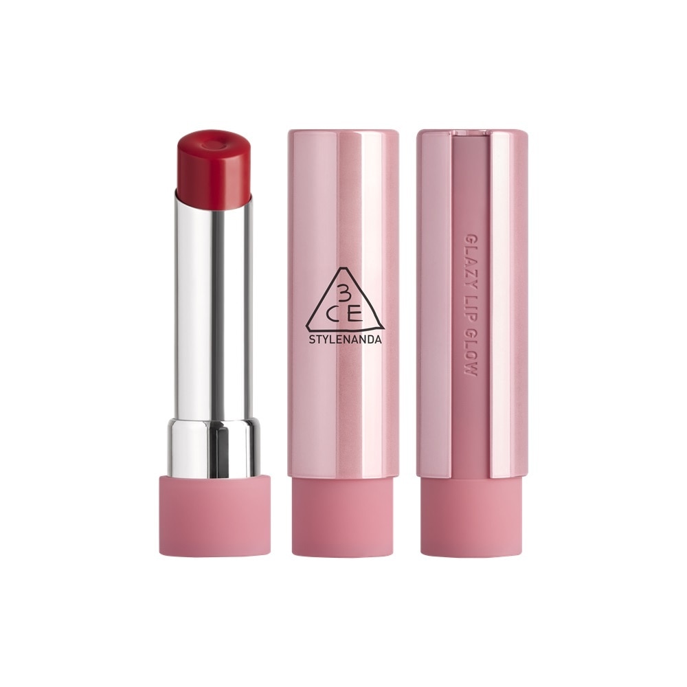 Son Bóng Dưỡng Môi 3CE Glazy Lip Glow 5g .#37 Raspberry Coated Đỏ Mâm Xôi image