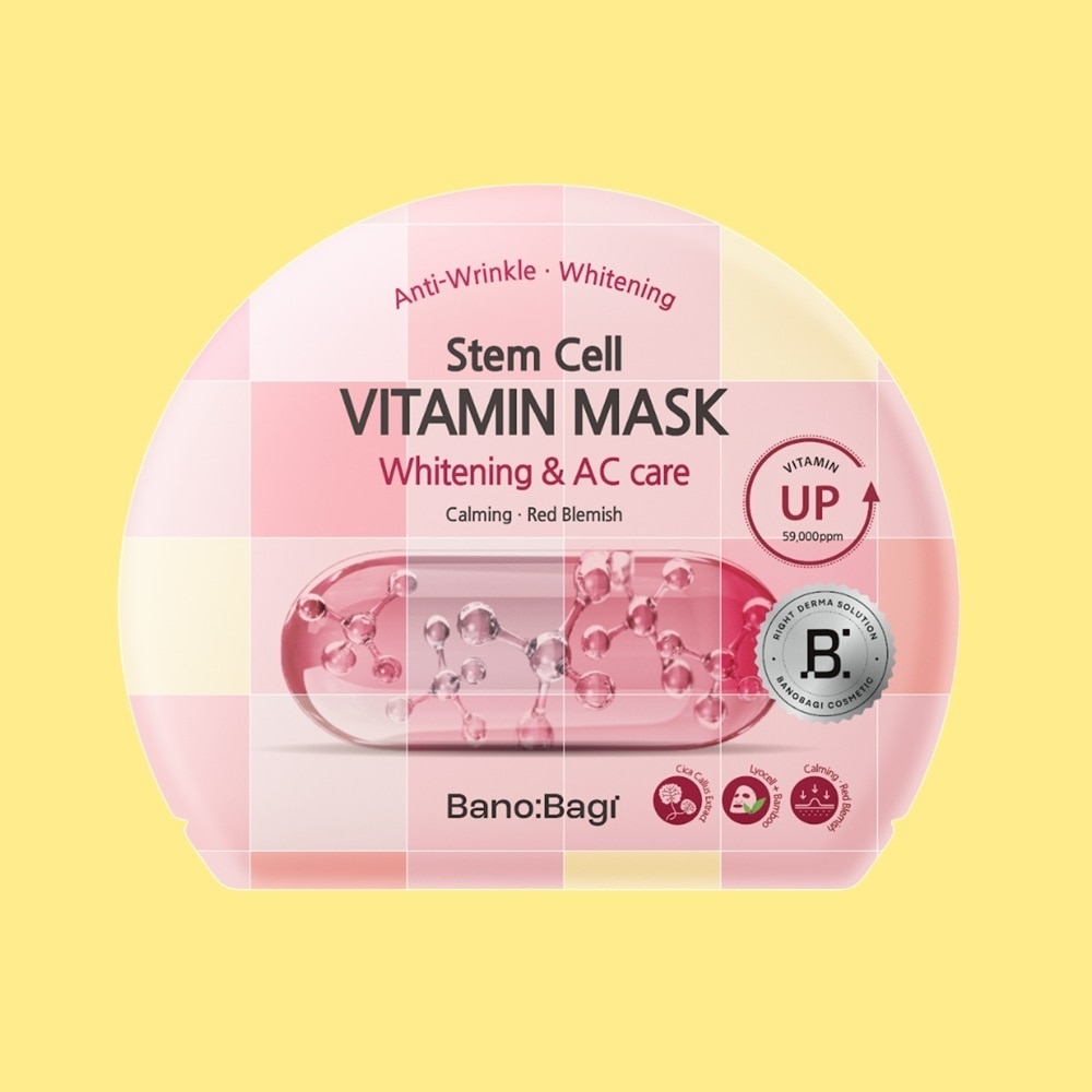 Mặt Nạ Banobagi Stem Cell Vitamin Mask Cấp Ẩm, Sáng Da Cho Da Mụn Whitening & AC Care 30g