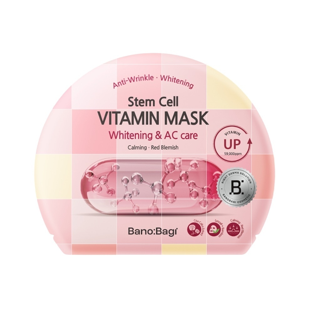 Mặt Nạ Banobagi Stem Cell Vitamin Mask Cấp Ẩm, Sáng Da Cho Da Mụn Whitening & AC Care 30g