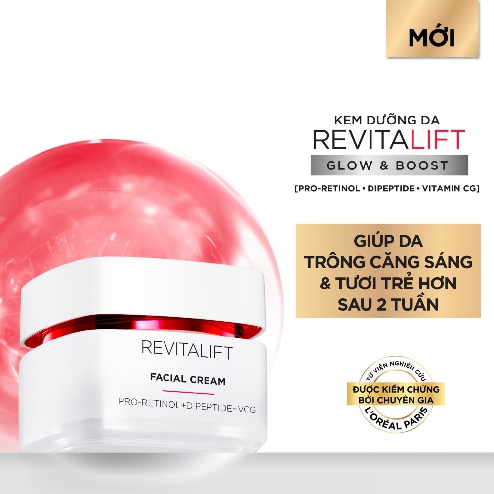 Kem Dưỡng Ban Ngày L'Oréal Paris Căng Sáng Và Tươi Trẻ Làn Da Revitalift Advanced Facial Cream 50ml