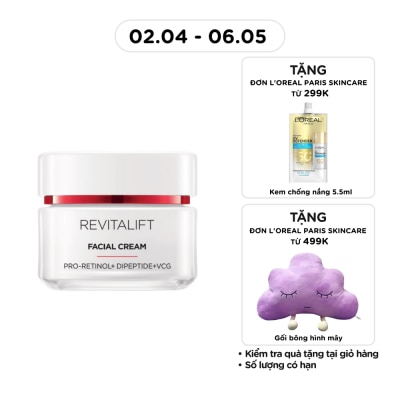 L'OREAL PARIS - Kem Dưỡng Ban Ngày L'Oréal Paris Căng Sáng Và Tươi Trẻ Làn Da Revitalift Advanced Facial Cream 50ml