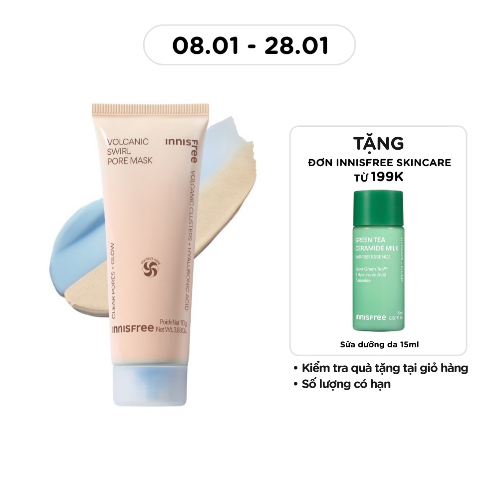 Mặt Nạ Đất Sét Lốc Xoáy 2 Lõi Thế Hệ Mới Innisfree Volcanic Swirl Pore Mask 110g