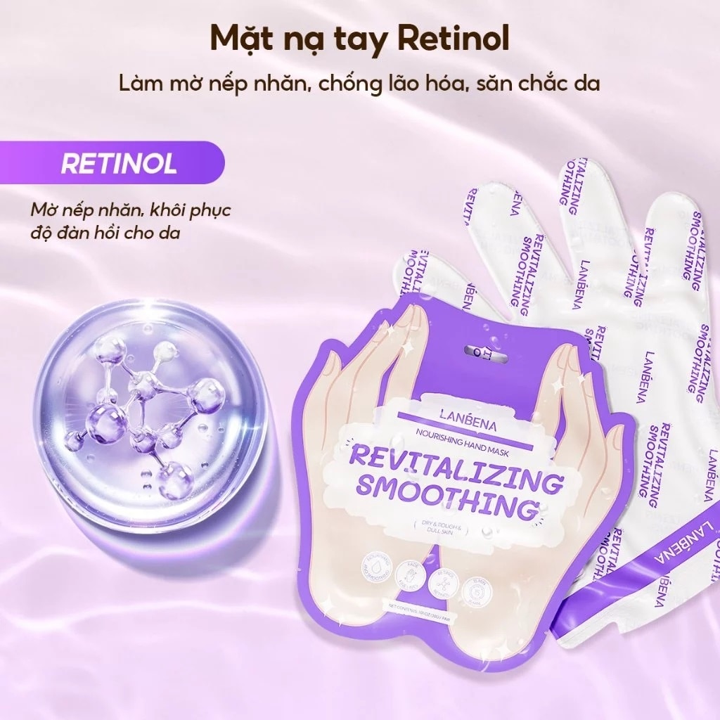 Mặt Nạ Tay Lanbena Làm Mờ Nếp Nhăn Nourishing Hand Mask 1 Đôi