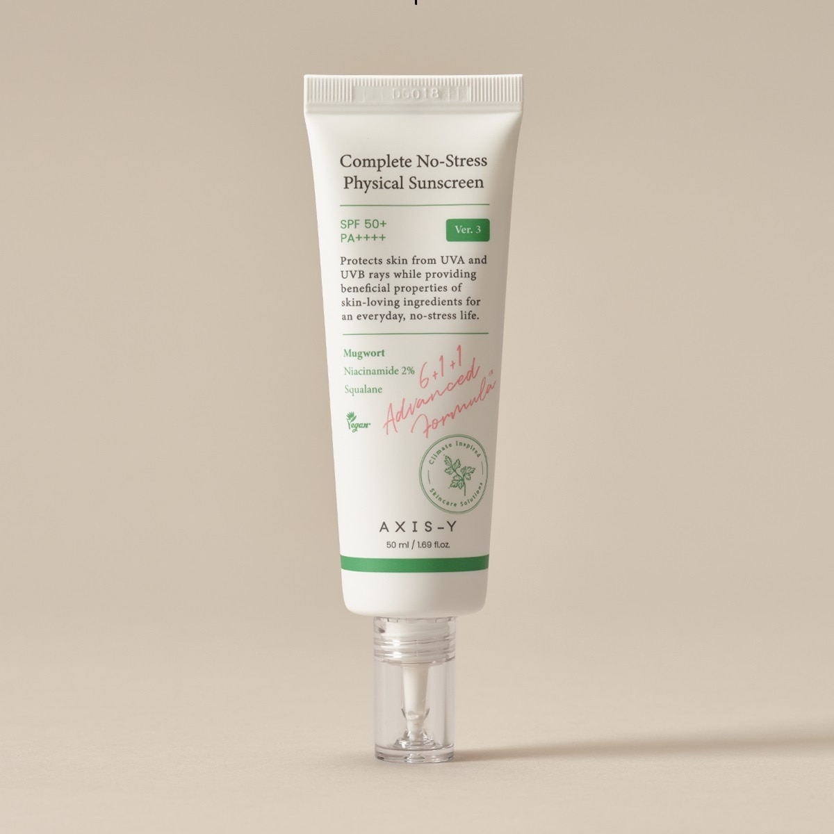 AXIS-Y Complete No-Stress Physical Sunscreen SPF50+ PA++++ 50ml
